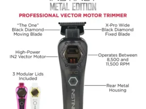 INSTINCT METAL TRIMMER - PROFESSIONAL CORDLESS HAIR TRIMMER WITH INTUITIVE TORQUE CONTROL AND IN2 VECTOR MOTOR